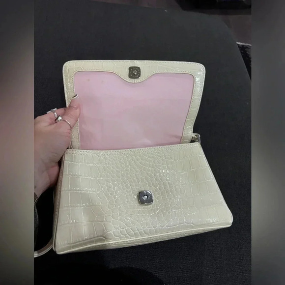 Vintage | Liz Claiborne | Croc Cream  Shoulder Bag - B - Picture 7 of 11